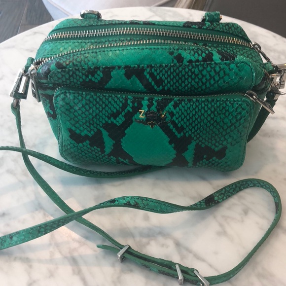 Zadig & Voltaire Handbags - Zadig & Voltaire python crossbody Bag Green NEW!